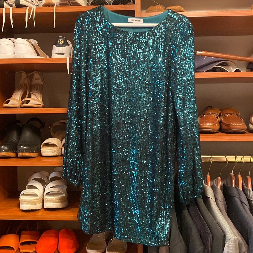 Steve Madden Green Sequin Dress